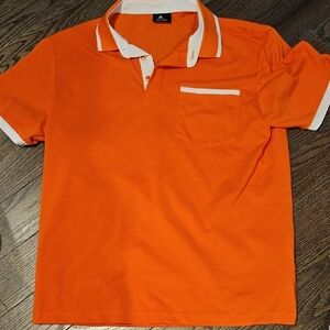 Men's Orange Short Sleeve Polo Shirt